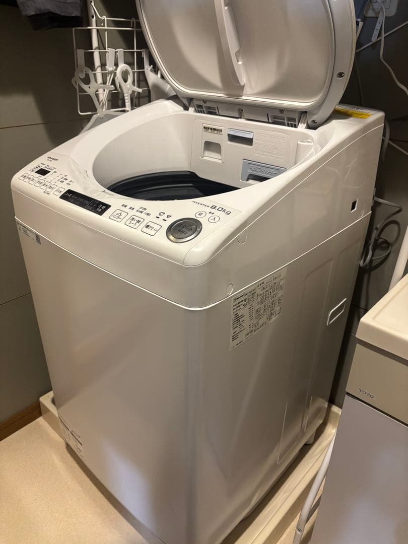SHARP 洗濯機 乾燥機 ES-TX8E 8kg 乾燥機能　2020年製