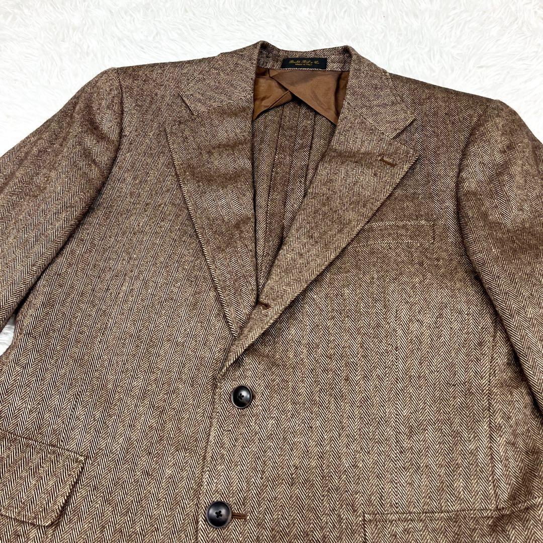 希少 美品 RRL ヘリンボーン テーラードジャケット エルボーパッチ ツイード
