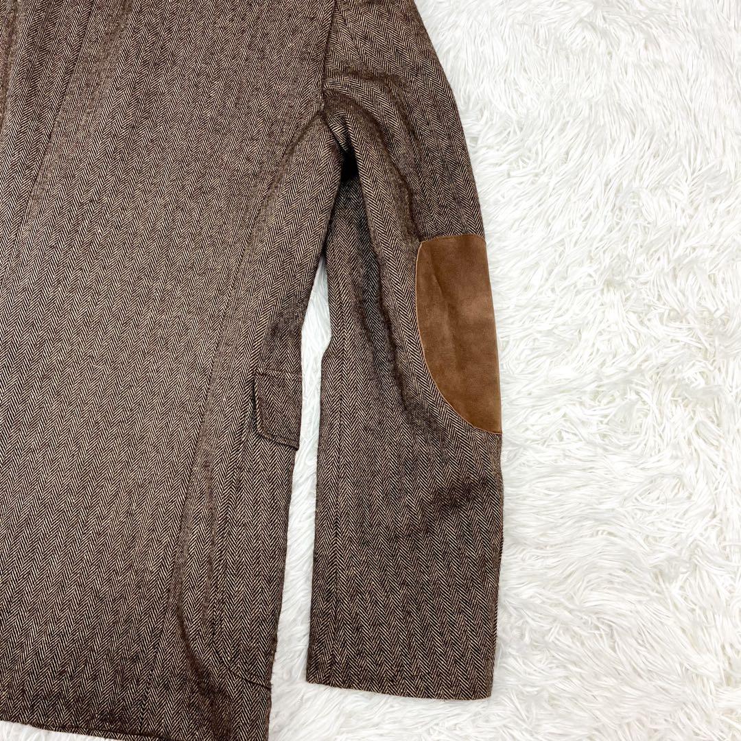 希少 美品 RRL ヘリンボーン テーラードジャケット エルボーパッチ ツイード