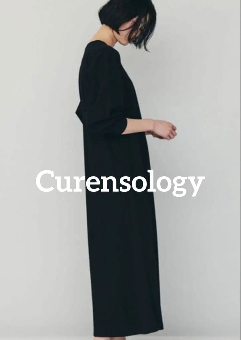 【新品】Curensology カレンソロジー　ツイストジャージワンピース　黒