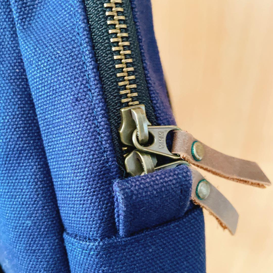 【美品】アヤノコウジ 縦型がま口ボディバッグ 祇園店限定 ヒッコリー