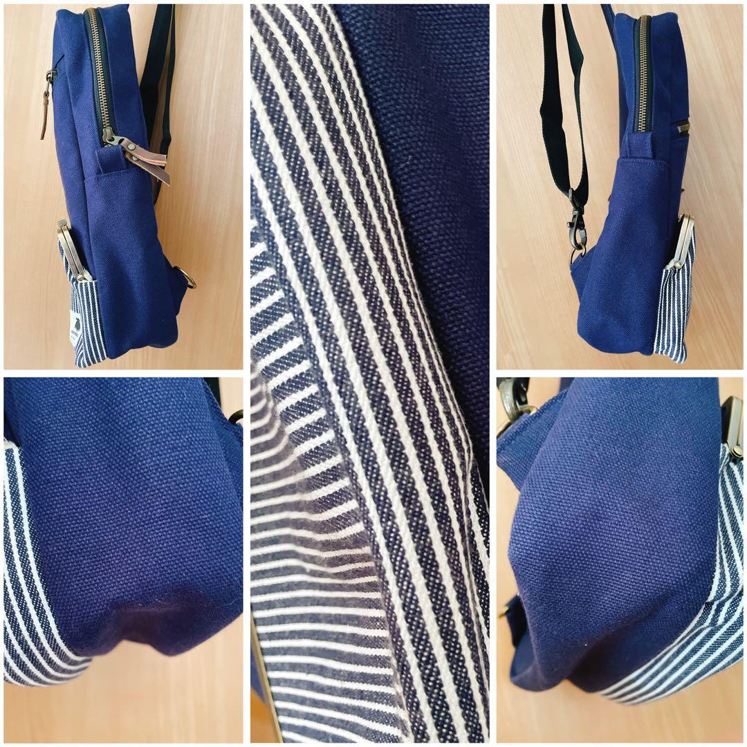 【美品】アヤノコウジ 縦型がま口ボディバッグ 祇園店限定 ヒッコリー