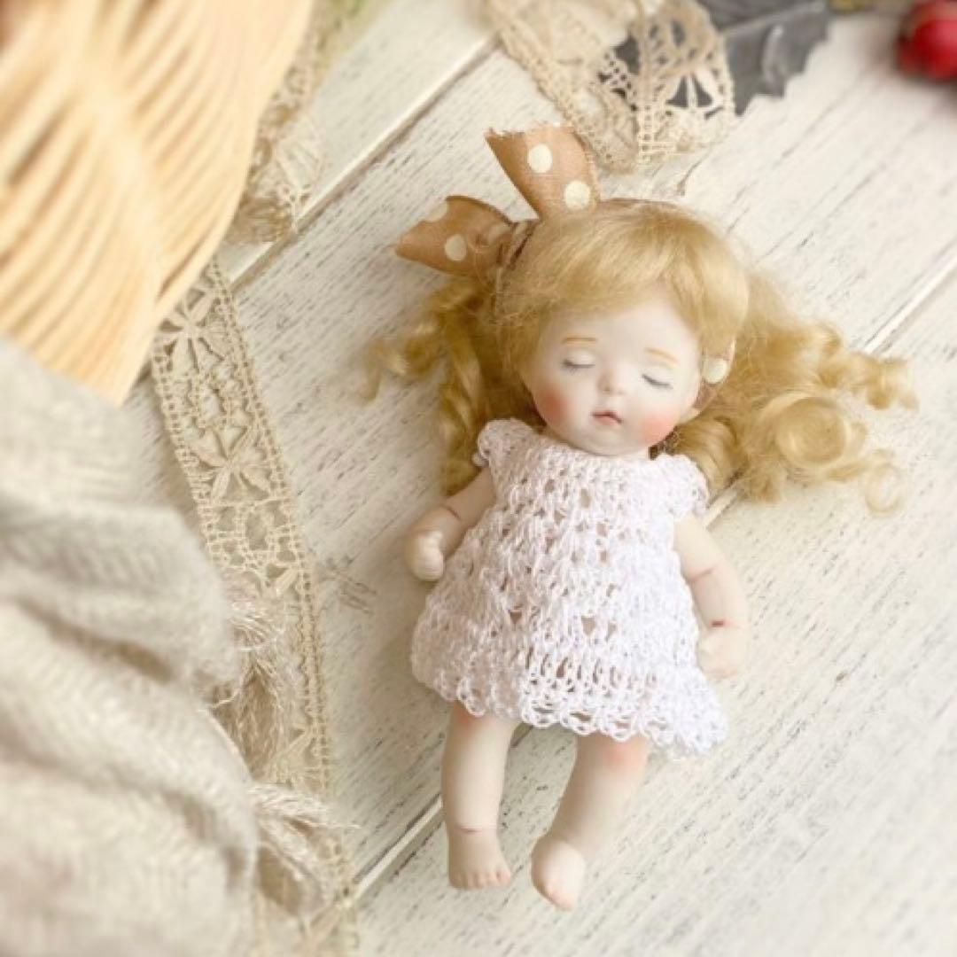 未使用 国内作家様 hacodeco ねむねむことりちゃん ビスクドール お人形