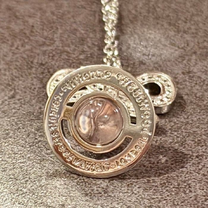 【ピンク】ヴィヴィアンウエストウッド　ドロップリボン　ネックレス