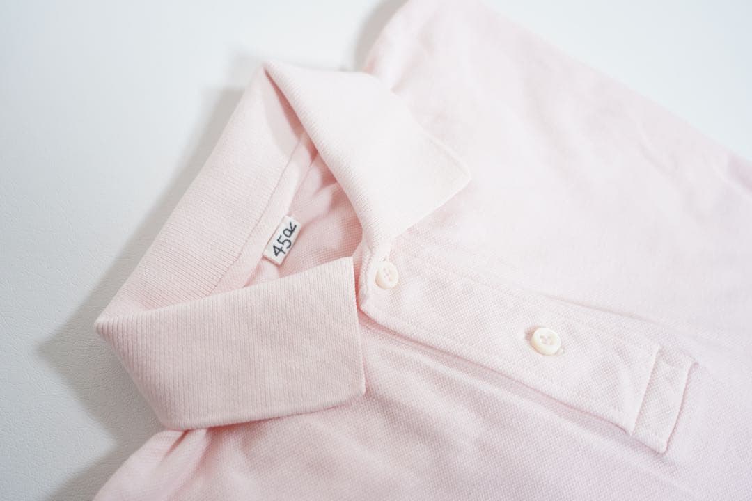 完売品✨45R カノコのMポロ 現行 コットン100% 山桜ピンク Free