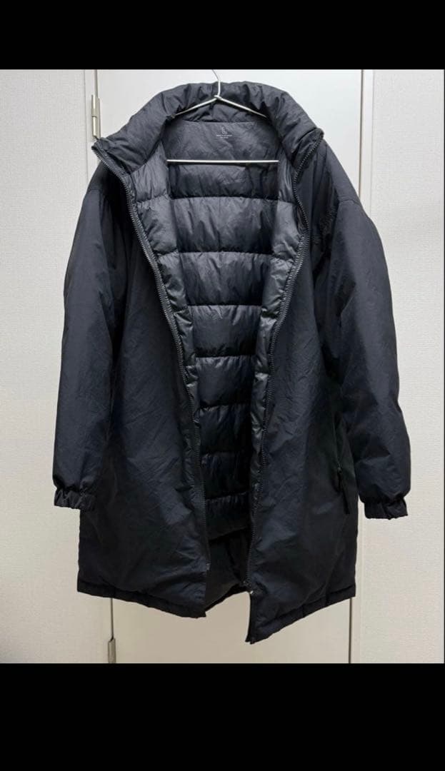 MUJI Labo 2023 撥水ダウンコート 男女兼用 L 黒 ブラック