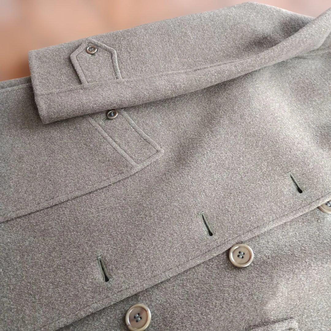 バーバリー　ピーコート　７号Sサイズ　カーキグリーン