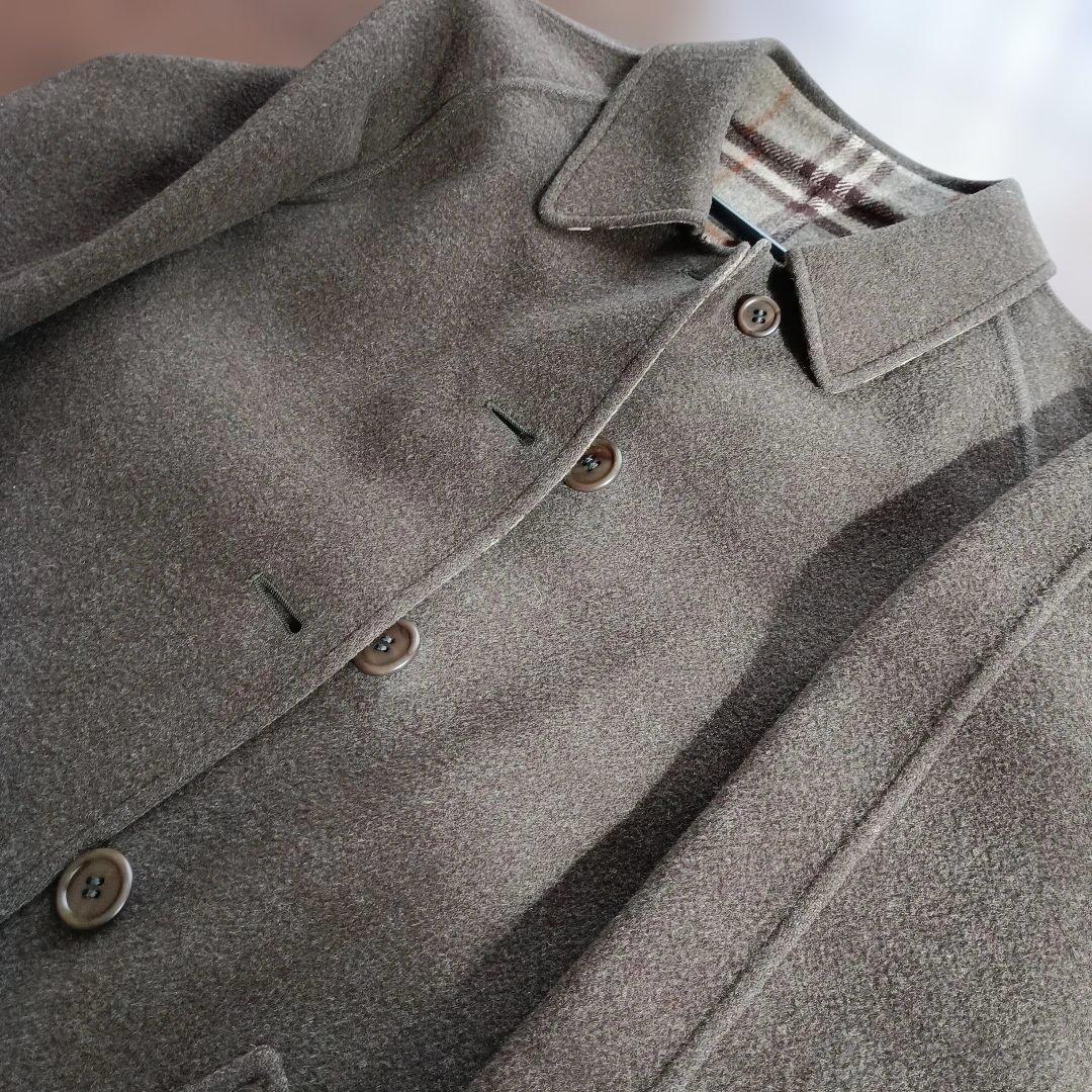 バーバリー　ピーコート　７号Sサイズ　カーキグリーン