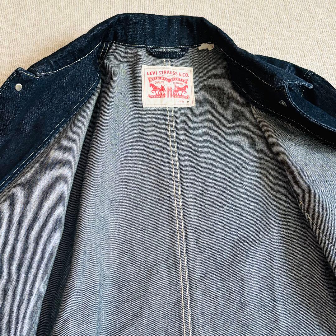 リーバイス　カバーオール　ワークジャケット　濃紺　デニム　超美品　M