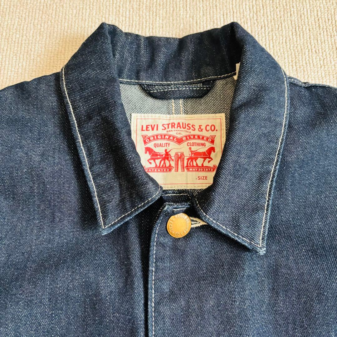 リーバイス　カバーオール　ワークジャケット　濃紺　デニム　超美品　M