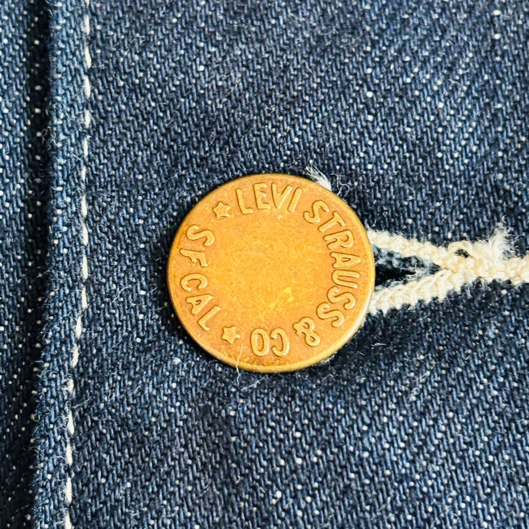 リーバイス　カバーオール　ワークジャケット　濃紺　デニム　超美品　M