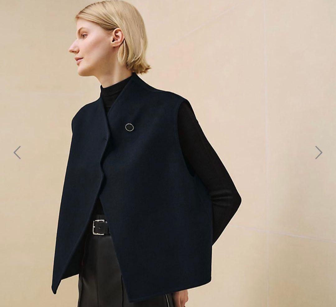 エルメス　カシミヤショートジレ　美品