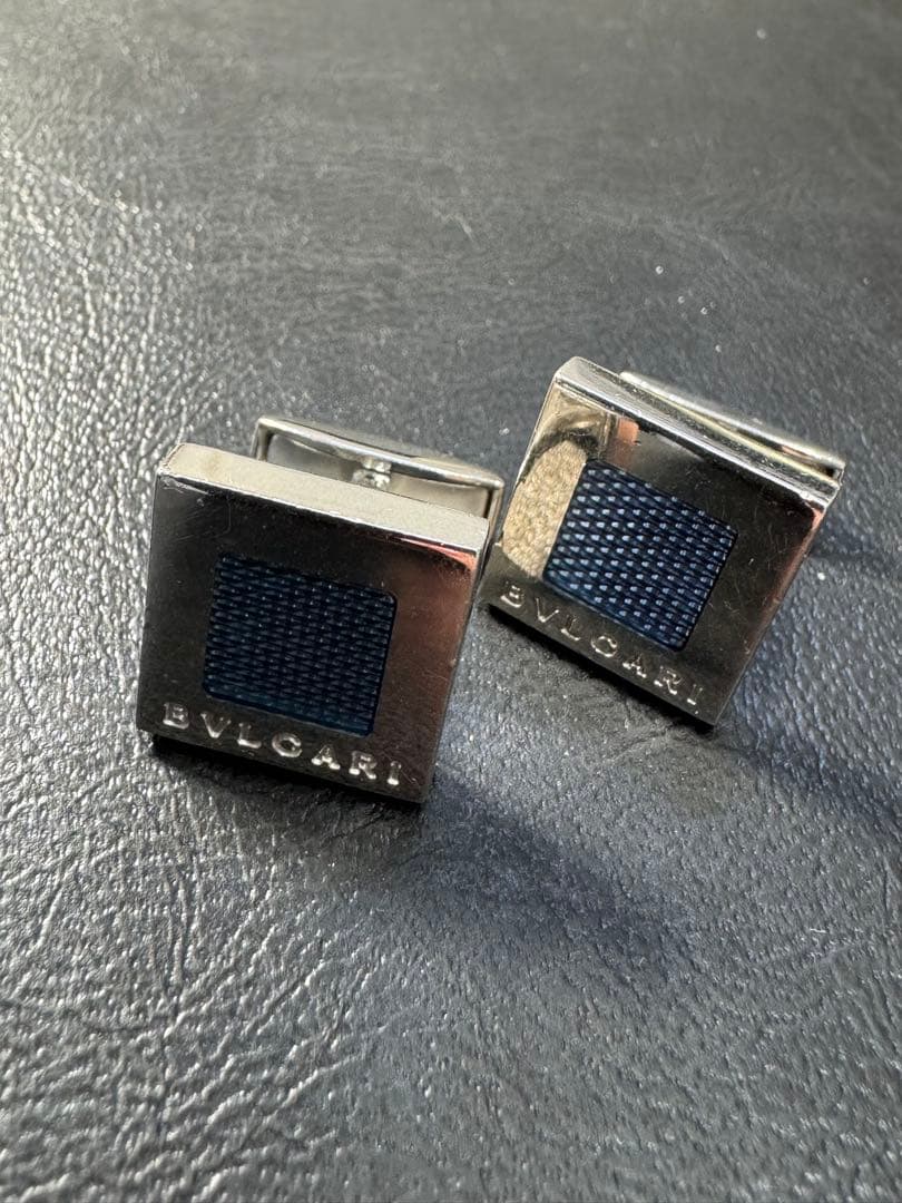 BVLGARI ネイビー カフリンクス