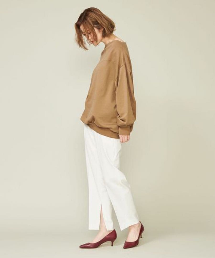 ＜conte＞スリット テーパードパンツ　White