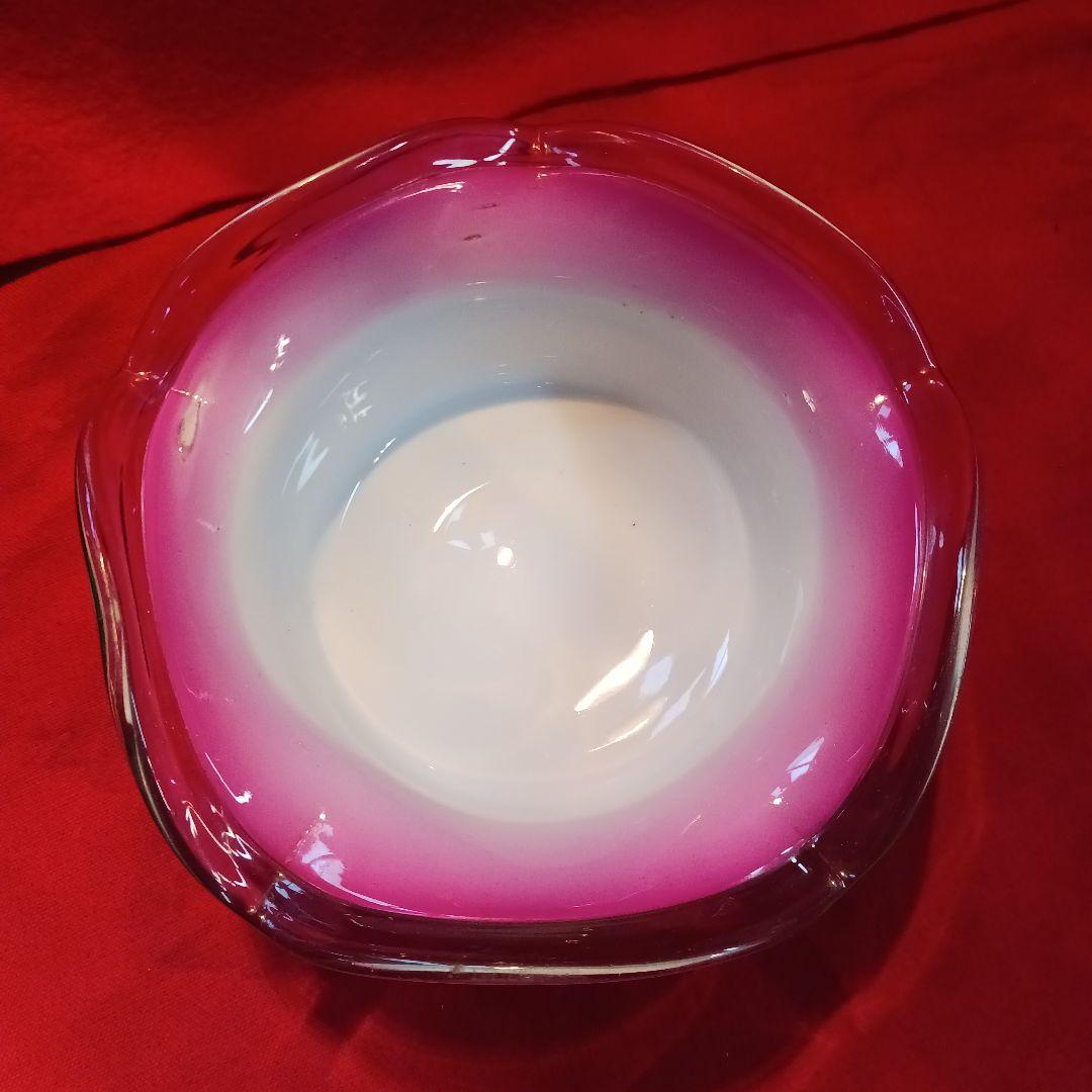 大正時代　ガラス　脚付き鉢　希少