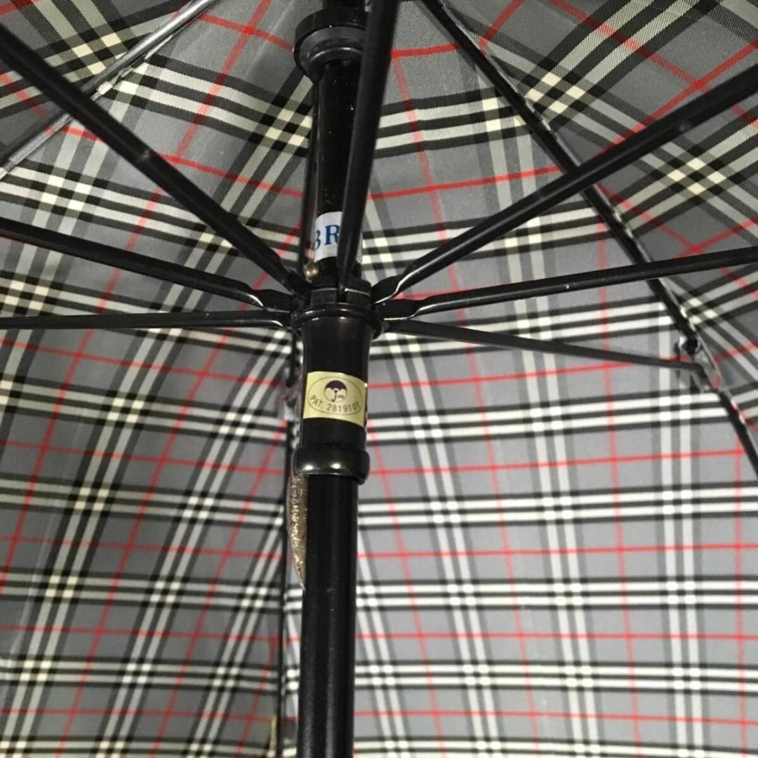 BURBERRY 傘 長傘 雨具 ノバチェック 90cmヴィンテージ グレー系