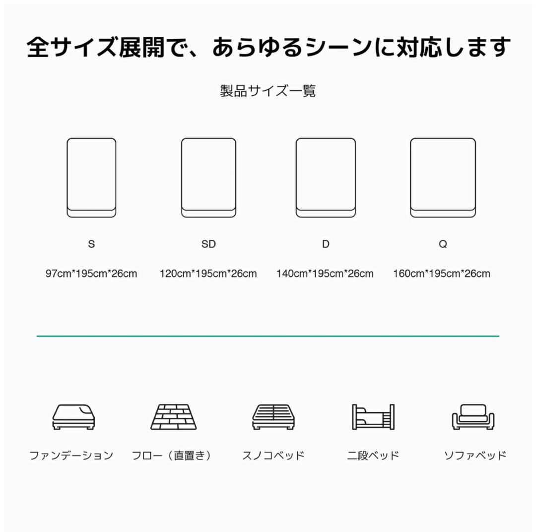 かずみん マットレス ポケットコイル 極厚 厚さ26cm 静音 やや硬め