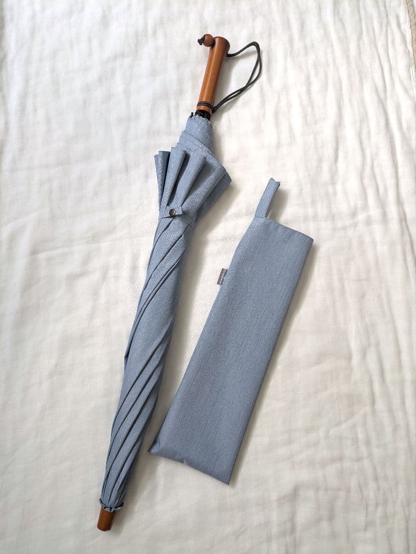 サンバリア100 日傘　2 段折り フロストブルー