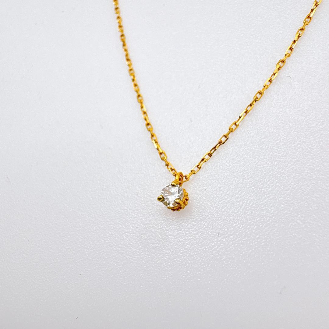 ビ*ジ様 【agete】K18YG 一粒ダイヤモンド0.05ct ネックレス 4