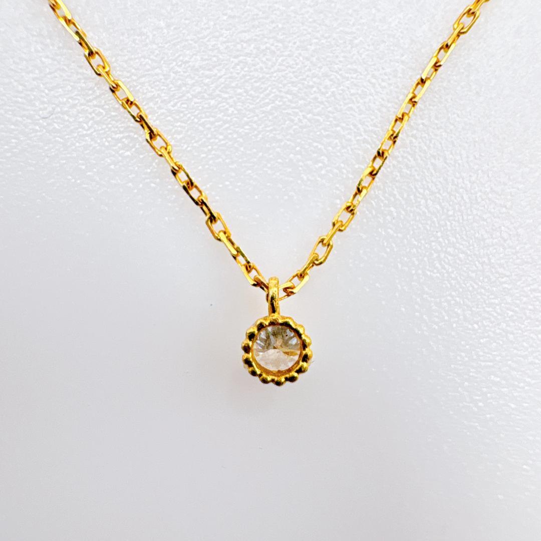ビ*ジ様 【agete】K18YG 一粒ダイヤモンド0.05ct ネックレス 4