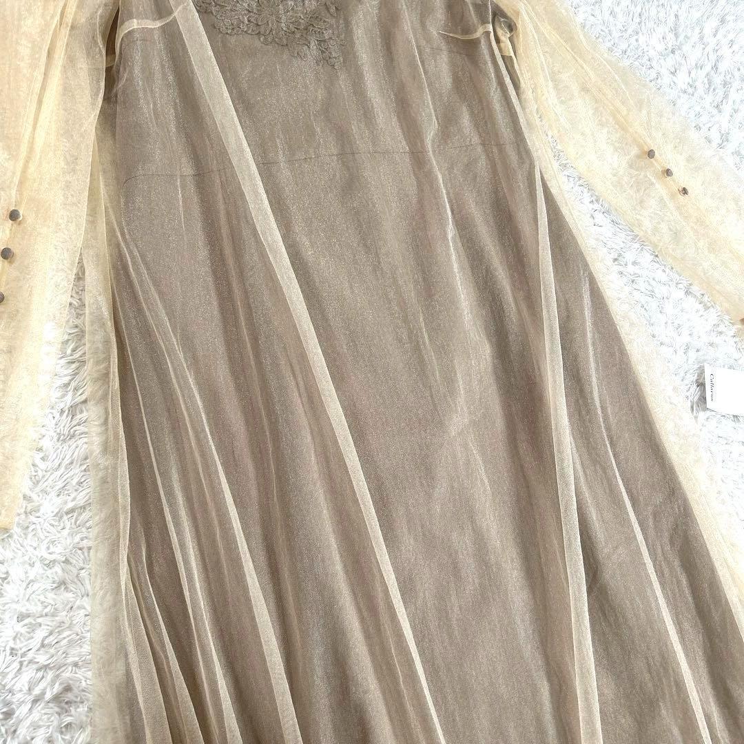 【2Way・大きいサイズ 3L】　カラルス　パーティードレス　刺繍　チュール