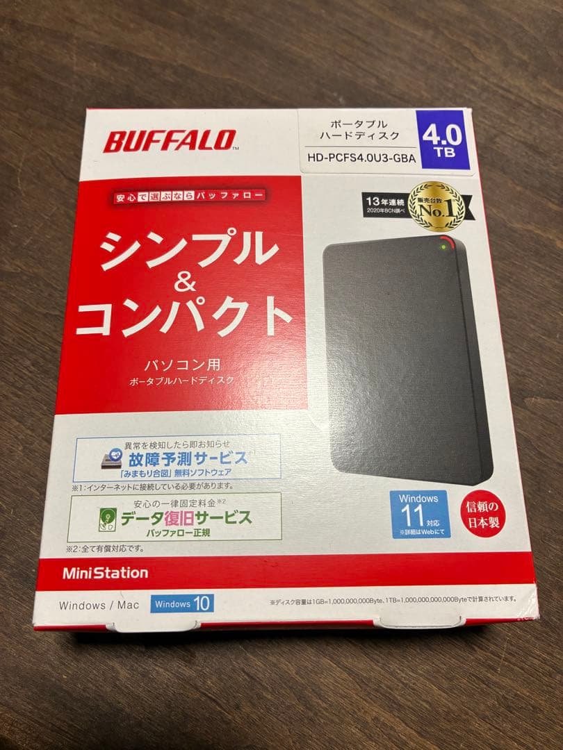 BUFFALO ポータブルハードディスク 4.0TB
