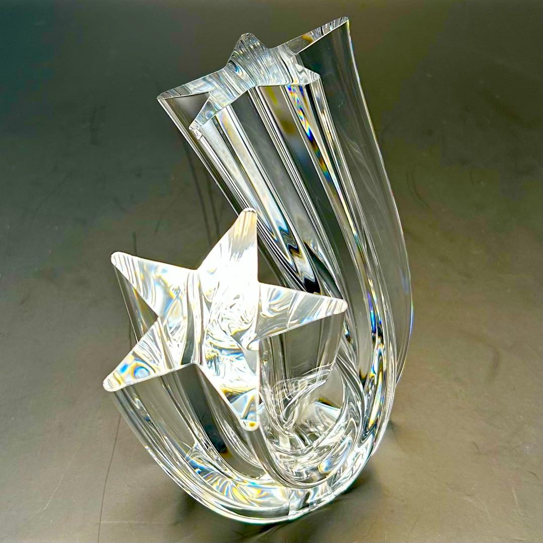 希少【極上美品】スチューベン芸術品　クリスタル　スターストゥリーム流星　オブジェ