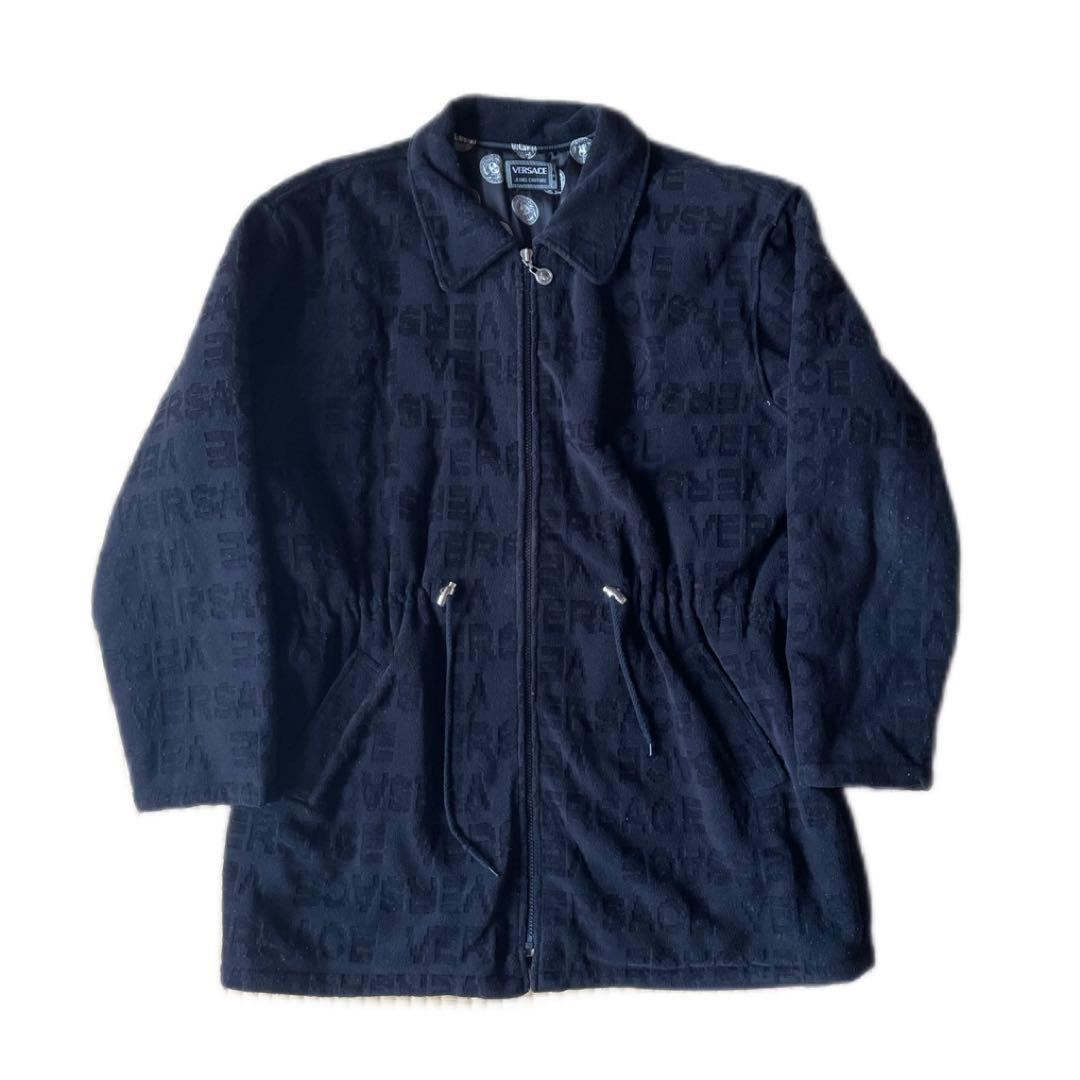 VERSACE ハーフコートジャケット XL ブラック