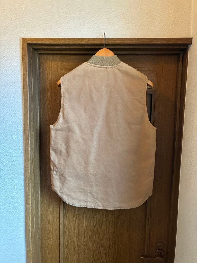 90's USA製Carhartt カーハート ダック ベスト 腰ゴム　星マーク