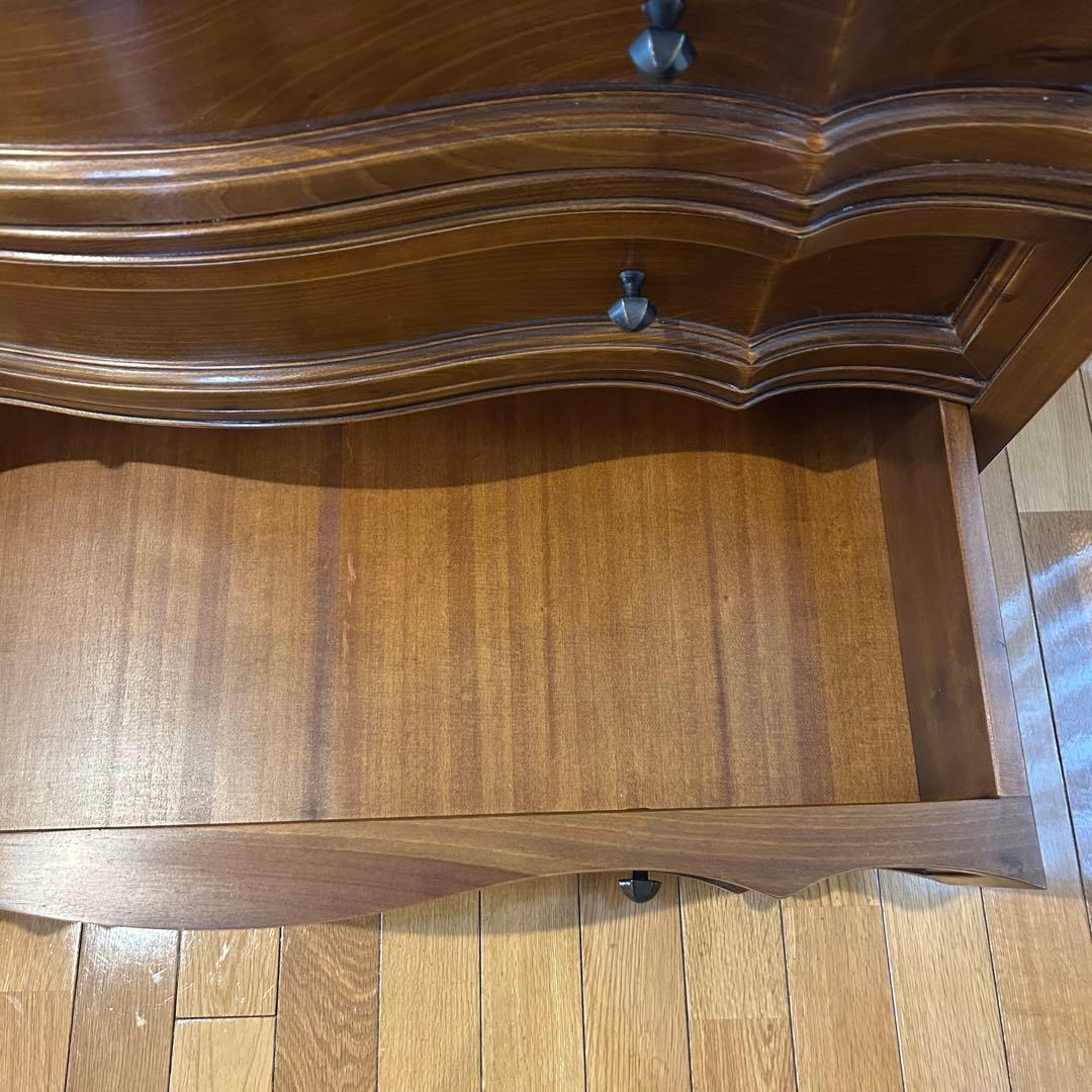 バロッサバレンティ ダークブラウン 木製 4段 引き出し タンス