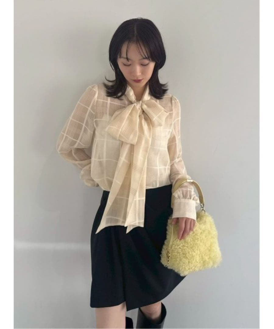 新品　新作　FRAY I.D フレイ アイディー　ビッグボウタイブラウス　長袖