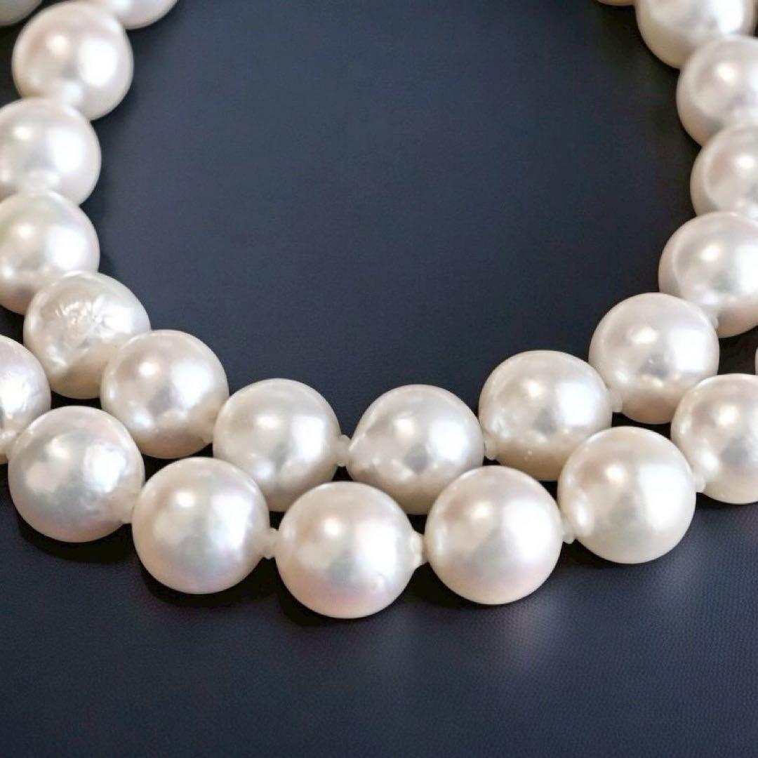 【最高峰】アコヤ　パール　本真珠　ネックレス　イヤリング　シルバー　大珠