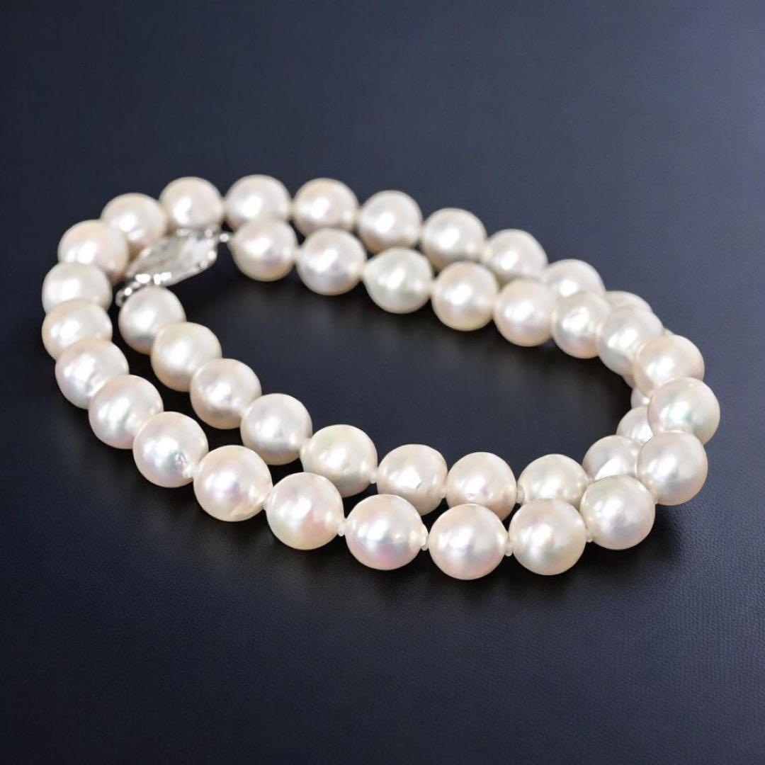 【最高峰】アコヤ　パール　本真珠　ネックレス　イヤリング　シルバー　大珠