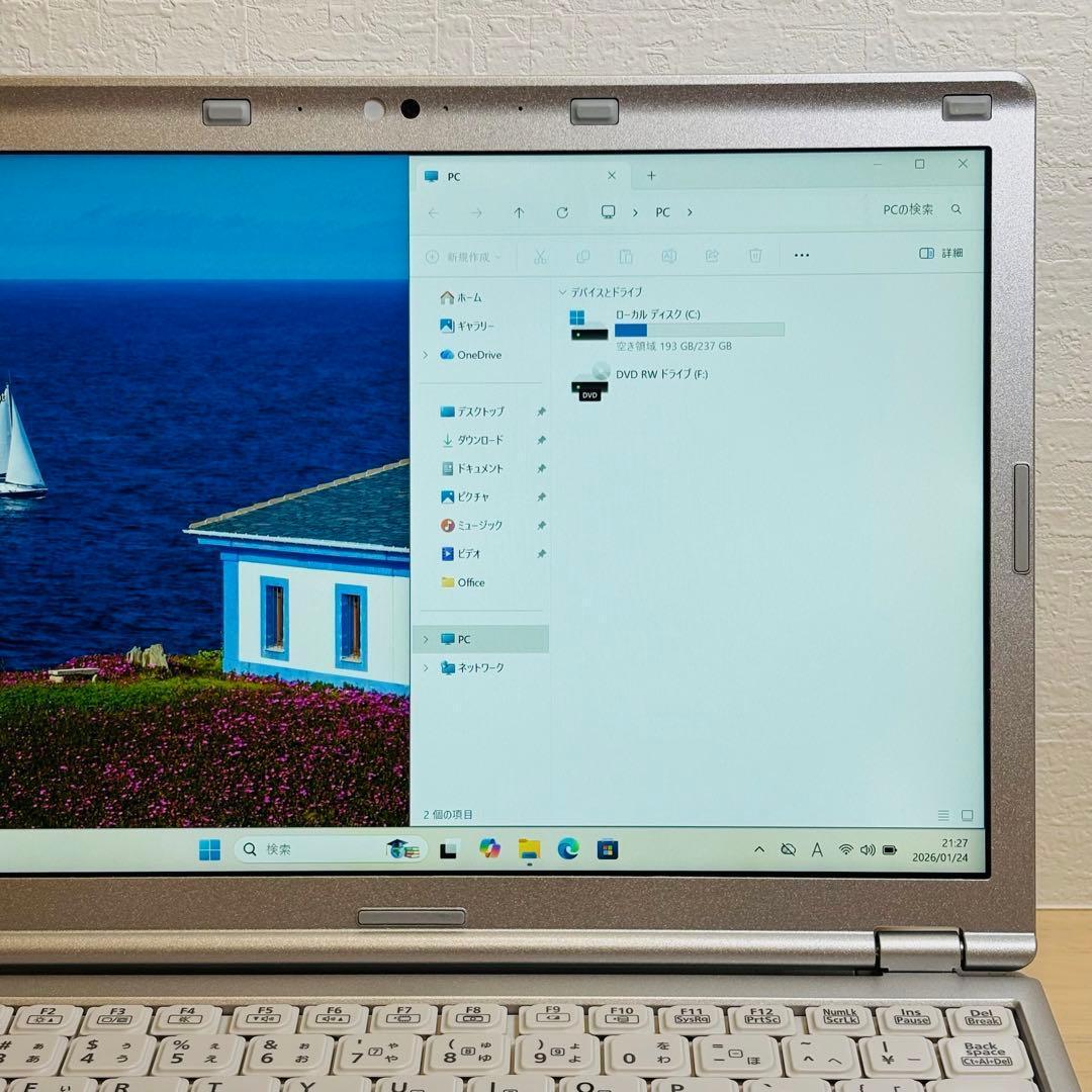 レッツノート PC Windows11 SSD DVD オフィス付き P-138