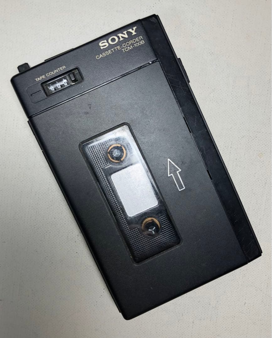 TCM-100B箱付コレクション可動保存版SONYカセットプレスマン/ブラック