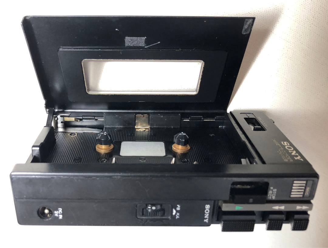 TCM-100B箱付コレクション可動保存版SONYカセットプレスマン/ブラック