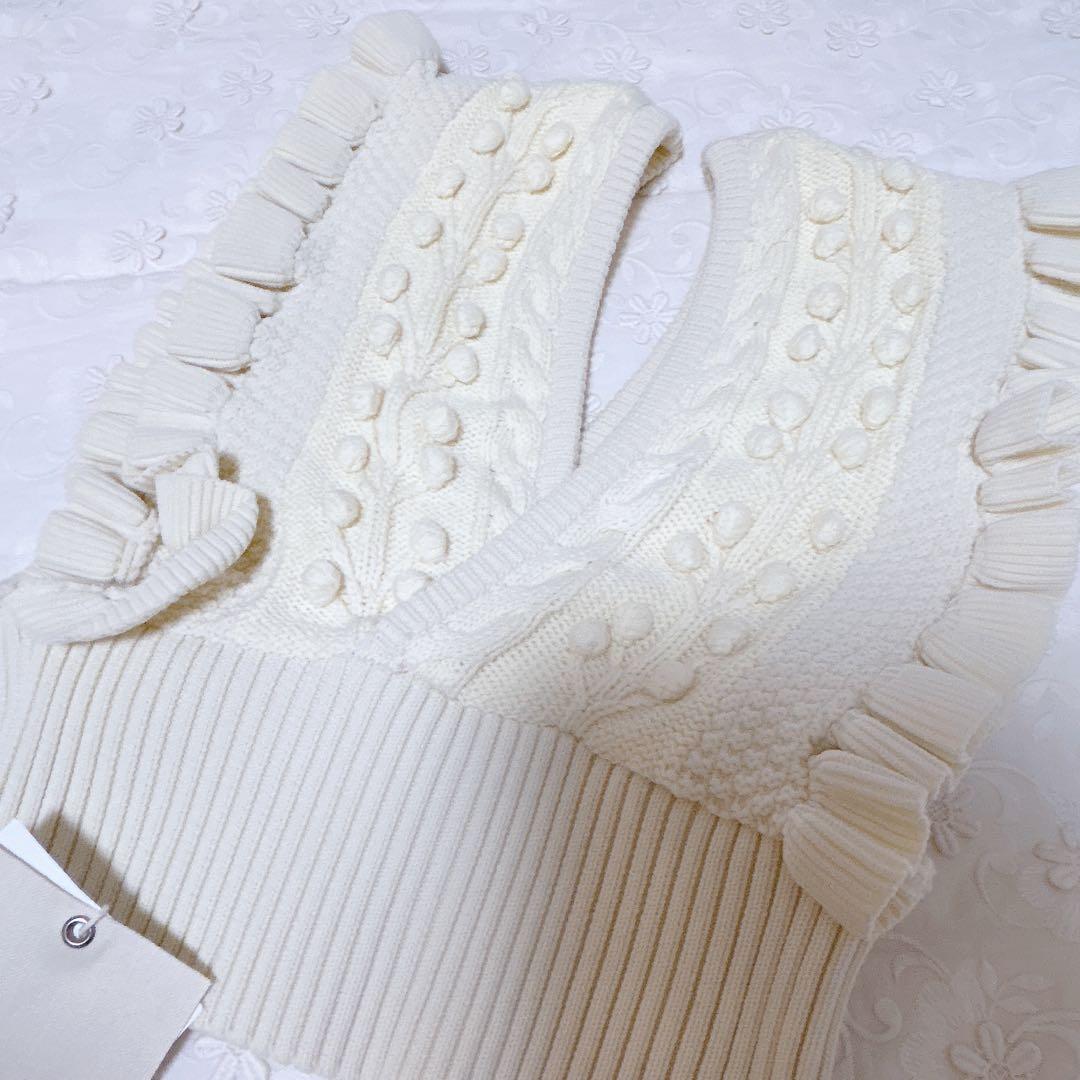 トップス LEINWANDE Popcorn Tree Knitted Crop Top