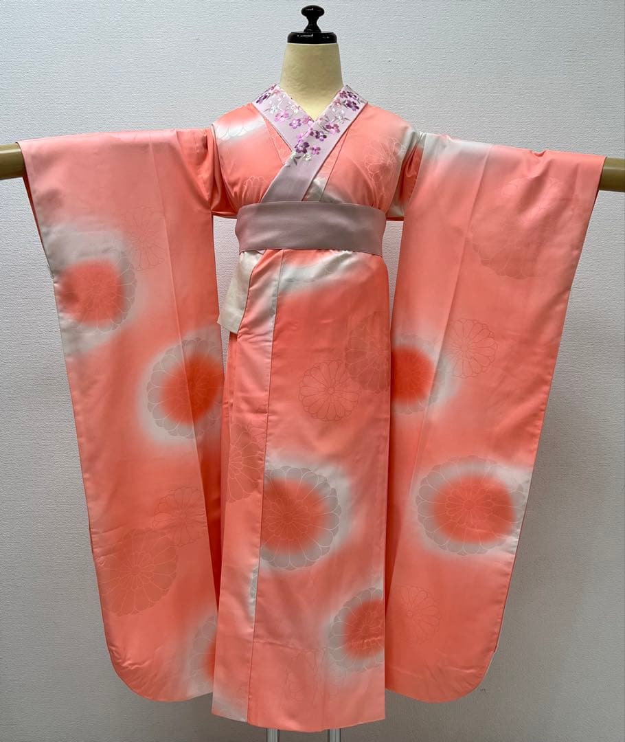 振り袖　フルセット　長襦袢付　成人式　金彩加工　刺繍入り　全通袋帯　727