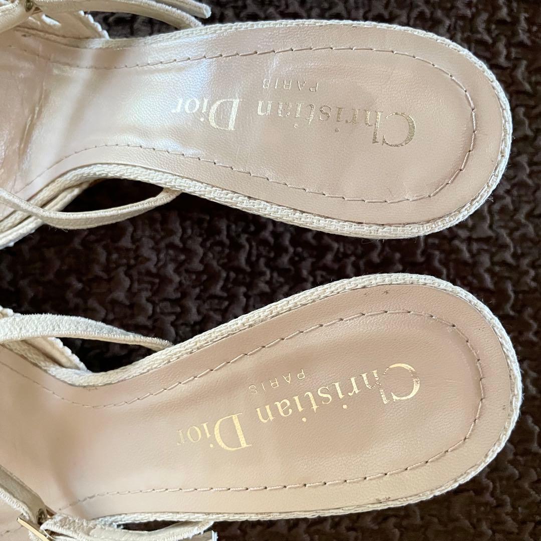 Christian Dior クリスチャンディオールベージュ✨サンダル 36.5