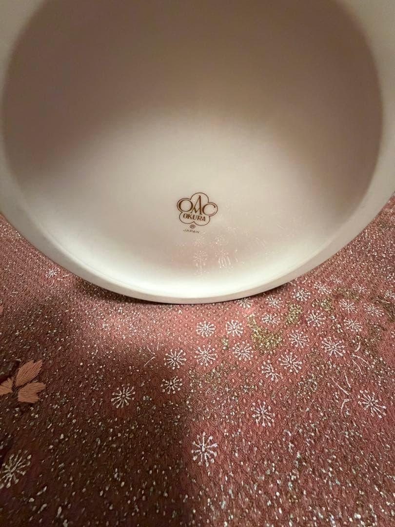 大倉陶園　瑠璃　金蝕　葡萄　花瓶　36cm