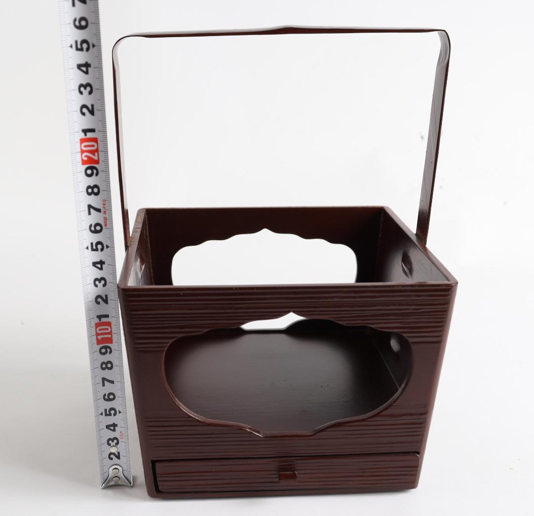 茶道具 海田宗恵 玄々斎好 香狭間透莨盆 共箱