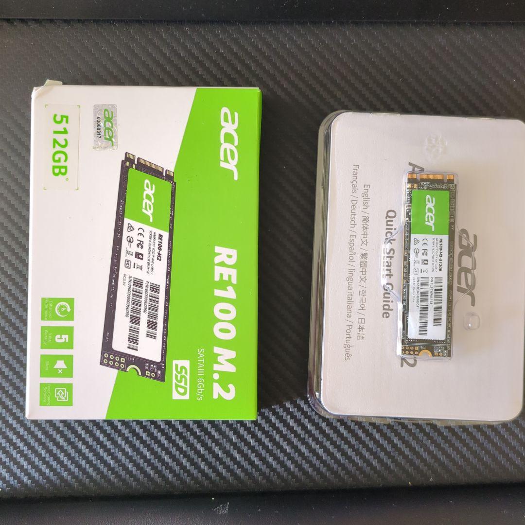 Acer RE100 M.2 512GB 内蔵型SSD【動作確認・データ消去済】