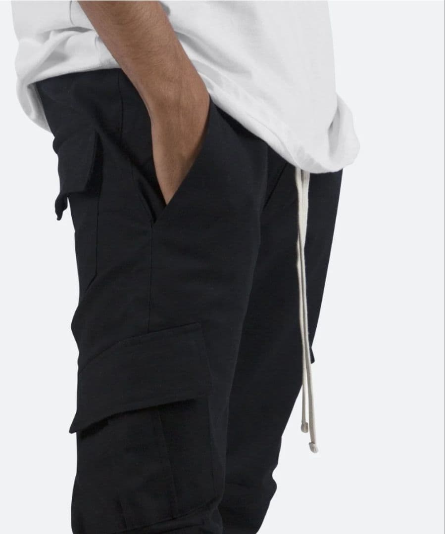 パンツ mnml ZIP CARGO DRAWCORD PANTS / BLACK6