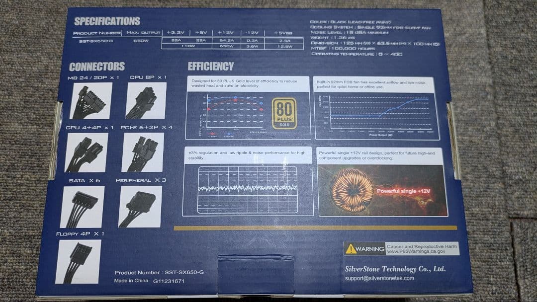 SilverStone SX650 650W 電源ユニット