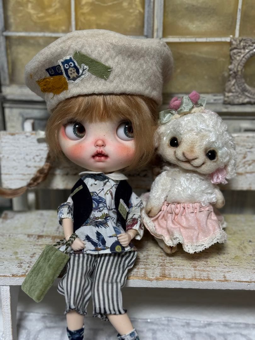 ヘキです。海外作家様　アーティストベア❤️ ひつじさん　ブライス　お友達