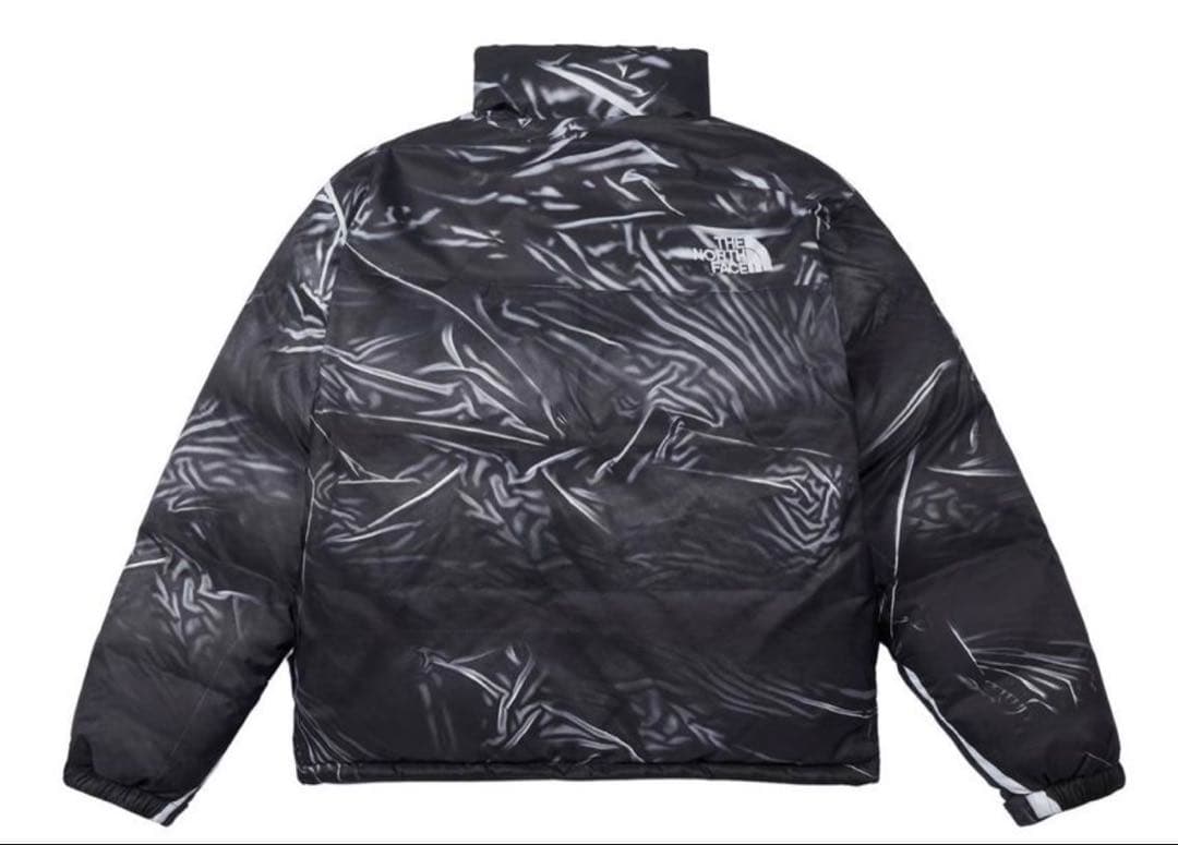 Supreme ノースフェイス　ダウンジャケット　ヌプシ　黒　L 騙し絵ヌプシ