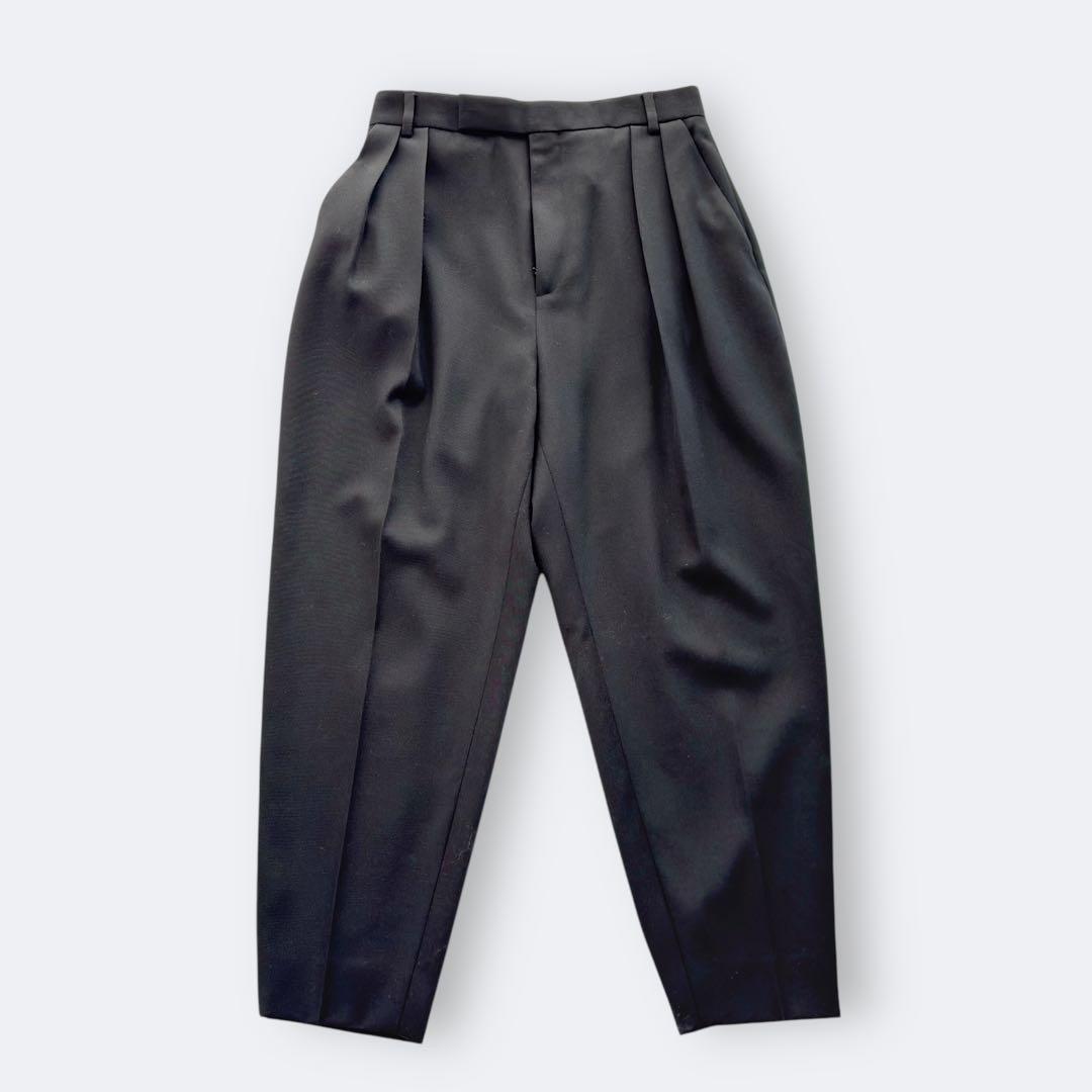 CELINE セリーヌ パンツ レディース ブラック ウール タック