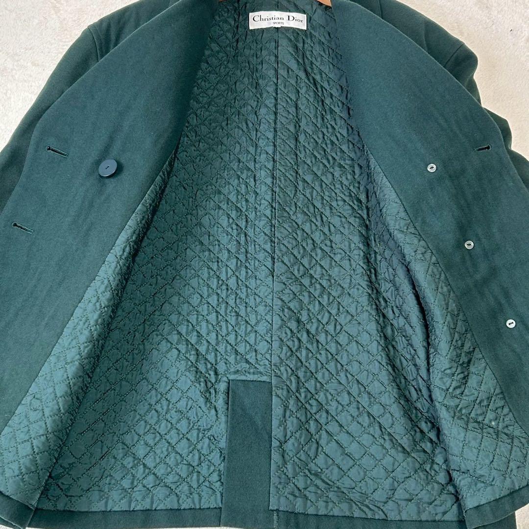 クリスチャンディオール ダブルテーラードジャケット グリーン M