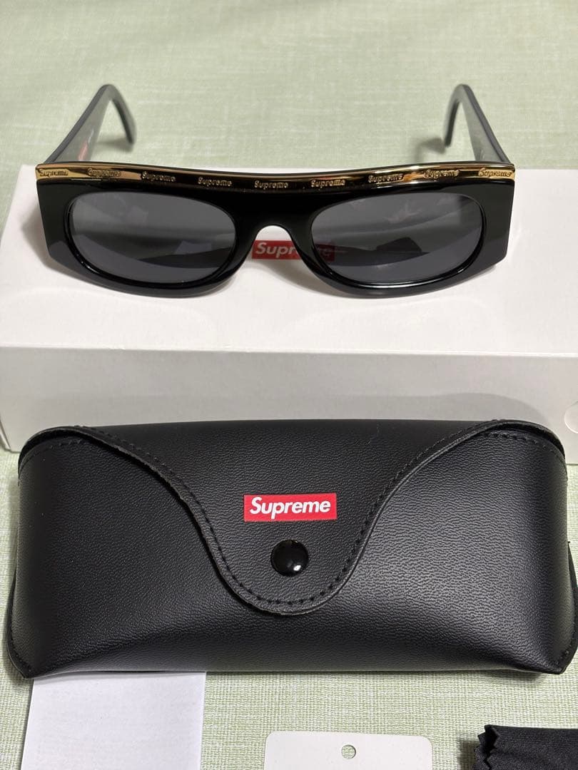 【極美品】Supreme GOLDTOP サングラス ブラック ゴールド