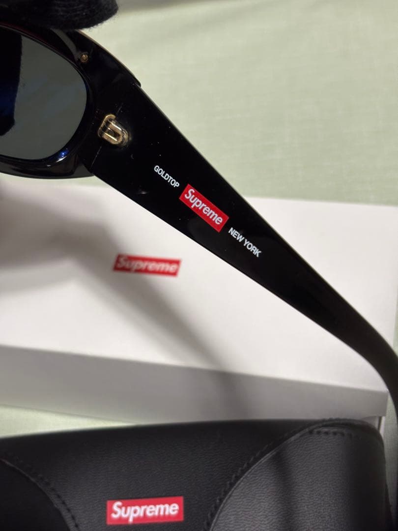 【極美品】Supreme GOLDTOP サングラス ブラック ゴールド